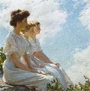 Charles Courtney Curran On the Heights oil painting reproduction